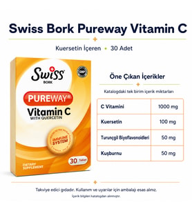 Swiss Bork Pureway C Vitamini ve Kuersetin 30 Adet