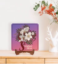 BK Gift Kişiye Özel İsimli Kadınlar Günü Tasarımlı Ahşap Standlı Puzzle Çerçeve-17