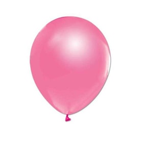 Balon Baskısız Metalik 10  Adet Pembe-