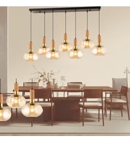 Lampaluce Forte Modern Tasarımlar Salon Oturma Odası Sarkıt Yemek Masası Üzeri Avizesi 7'li