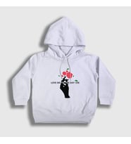 Presmono Unisex Çocuk Beyaz Rose 5 Seconds Of Summer Kapüşonlu Sweatshirt 386702tt