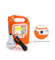 HB-6399 Parlak Cob LED Solar Powerbank Özellikli Güneş Enerjili Işıldak +1 Ampul Hediye