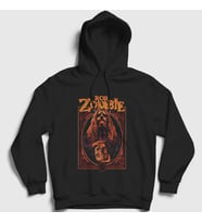 Presmono Unisex Siyah Skull Rob Zombie Kapüşonlu Sweatshirt 477677tt