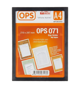 OPS DP 071 A4 Duvar Tipi Afiş Taşıyıcı 