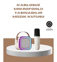 Karaoke Mikrofon Hoparlör Seti Taşınabilir