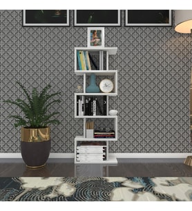 Kenzlife kitaplık raf diba1 byz 129X040x19 banyo kiler ofis (m)