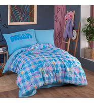 Hobby Freya Mavi - Poplin Studio Tek Kişilik Nevresim Takımı