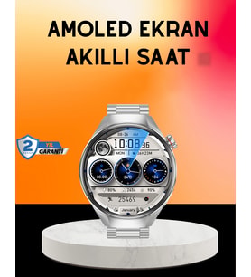 Lexroo Akıllı Saat AMOLED Ekran Bluetooth Aramalı – Nabız, Uyku ve Spor Takipli