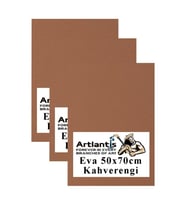 Kahverengi Eva 50x70 cm 3 Adet Eva Süngeri Okul Kreş Anasınıfı Elişi Etkinlikleri