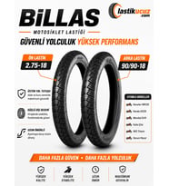 BİLLAS 2.75-18 TL 4PR 42P BL084 ve 90/90-18 TL 4PR 51P BL084 ÖN ARKA TAKIM MOTOSİKLET DIŞ LASTİĞİ