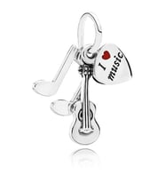 “I Love Music Dangle Charm”