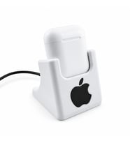 AirPods Şarj Standı Masaüstü Kulaklık Kutusu Standı Dekoratif Organizer Sert Plastik Beyaz Tasarım