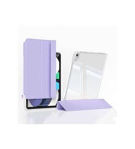 Apple iPad Air 11 2024 Uyumlu Kılıf Magnetik Ayrılabilen Airbagli Zore Sliding Tablet Kılıfı (Lavanta)