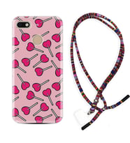 General Mobile GM8 Go GM9 GM20 Pro Plus Kılıf Boyun Asklı Rasta Silikon Heart Lollipop 1414