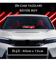 tuning ön arka cam uyumlu sticker yazı - Büyük boy spor tuning modifiye etiket