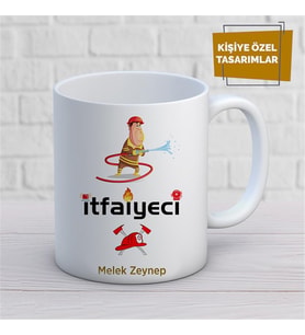 Kişiye Özel İsim Yazılabilir İtfayeci Kupa Bardak