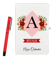 Yeni Yıl Hediyesi Kişiye Özel Defter Ve Roller Kalem Hediye Seti