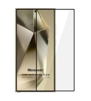 Microsonic Samsung Galaxy S24 Ultra Tam Kaplayan Temperli Cam Ekran Koruyucu Siyah