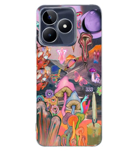 Realme C53 Uyumlu Aesthetic Desenli Şeffaf Telefon Kılıfı