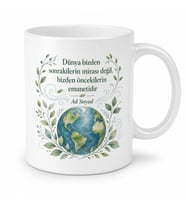 Dünya İklim Günü İklim Değişikliğine Karşı Mücadele Edenlere Özel Baskılı Kupa Bardak Hediye