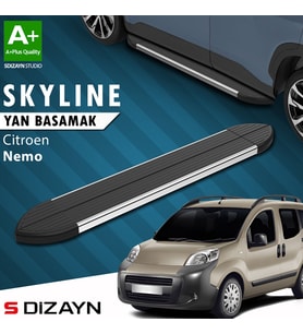 S-Dizayn Citroen Nemo Skyline Krom Yan Basamak 173 Cm 2008-2017 A+ Kalite