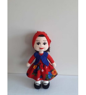 Köylü Güzeli Bebek Amigurumi Organik Oyuncak