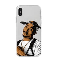 Iphone X ve XS Uyumlu Tupac Tasarımlı Şeffaf Telefon Kılıfı