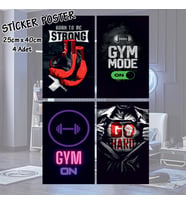 boks eldiven spor salonu gym on go hard - 4 adet yapışkanlı poster sticker etiketler - dolap cam oda için