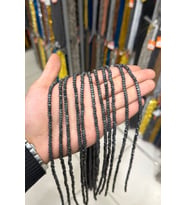 Hematit Taşı Rondela Kesim Mat Siyah 4x3mm Doğal Taş Dizi
