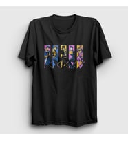 Presmono Unisex Siyah Family Anime Jojo T-Shirt 320551tt