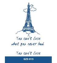 GZS-015 YARI KALICI EYFEL KULESİ YOU CAN'T LOSE WHAT YOU NEVER HAD YAZILI DÖVME-TATTO