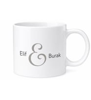 İsimli Ampersand Desenli Özel Baskılı Kupa Bardak Hediye