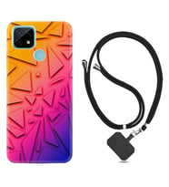 Realme C11 C21 C21Y C25Y C11 2021 Kılıf Boyun Askılı Silikon Üçgenler 1635