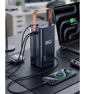 80000 Mah Taşınabilir Süper Hızlı Şarj Çoklu Çıkış Led Göstergeli - Lisinya