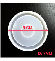 SİLİKON KALIP TAŞ TOZU İTHAL MUHTELİF YUVARLAK 9 CM ÇAP BARDAK ALTLIĞI KALIBI MUM EPOKSİ HB50-0189 (Beyaz)