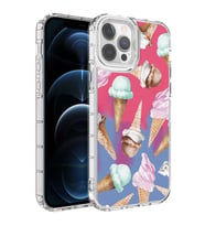 iPhone 13 Pro Max Kılıf Renkli Desenli Sert Silikon Korn Kılıf NO9