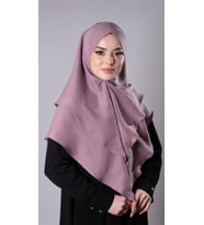 Violet Pratik Hazır Geçmeli Tesettür Eşarp Pamuk Caz Kumaş Çift Katlı Çapraz Hijab 2304_21