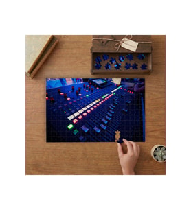 Profesyonel Ses Mikseri Tasarımı 240 parça Ahşap Puzzle Ahşap Kutuda MP07293