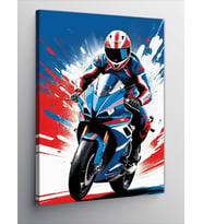 Kanvas Tablo Hızlı Yarış Motosikleti