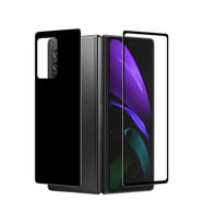 Lexroo Galaxy Z Fold 2 Ön Arka 5D Full Yapışkanlı Temperli Ekran Koruyucu - Siyah