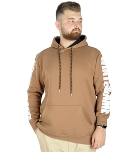 Mode XL Erkek Sweat Kapşon Kanguru Wintergame 22541 SütlüKahve