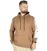Mode XL Erkek Sweat Kapşon Kanguru Wintergame 22541 SütlüKahve