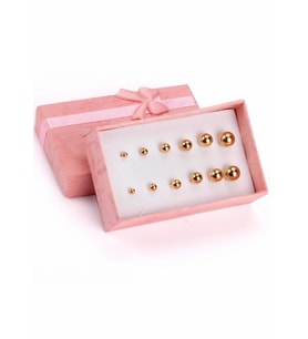 Gümüş rose taşsız top küpe dy896e3