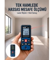 Lazer Metre 50 MT Hassas ve Hızlı Ölçüm Özellikli Yeni Nesil