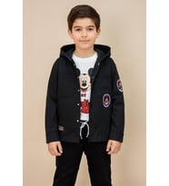 Krem Erkek Çocuk Karakter Nakışlı Ceketli Pantolonlu 3lü Takım  23528