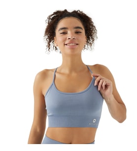 Activera® Göğüs Destekli Açık Denim Mavi Dikişsiz Spor Sütyen