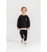 Beastwear Nakış İşlemeli Oversize Tshirt Detaylı 2İplik Erkek Çocuk Alt Üst Takım