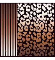 Leopar Desen Black Seri Twill Eşarp Eşarp Askısı ile Birlikte 90x90 cm Siyah Tab