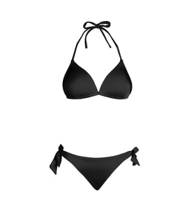 Beria Kadın Üçgen Yarım Dolgulu Siyah Bikini Takımı
