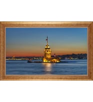 EV İŞYERİ OFİS İÇİN ALTIN ÇERÇEVELİ PASPARTULU TABLO S661